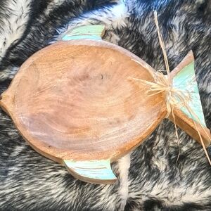 Wooden Fish Appetizer Tray/ Entry Dish.